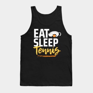 Eat Sleep Tennis Lazy Cat Tank Top